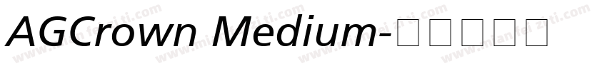 AGCrown Medium字体转换